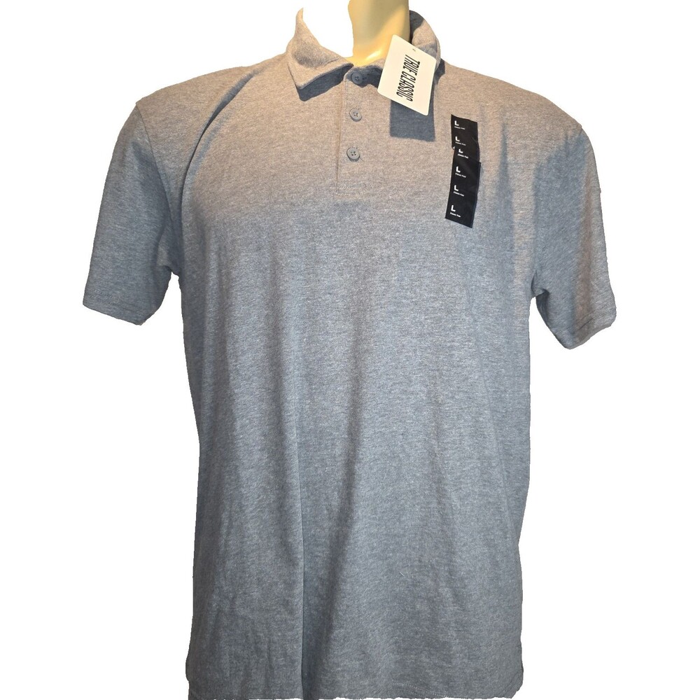 True Classic Gray Classic Polo Shirt Men's Size L New